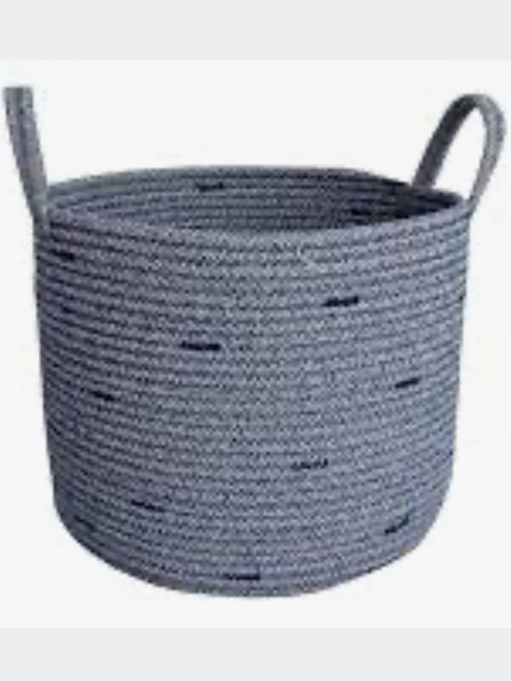 Ashland corded rope Navy Blue basket woven texture and dual handles New With Tag